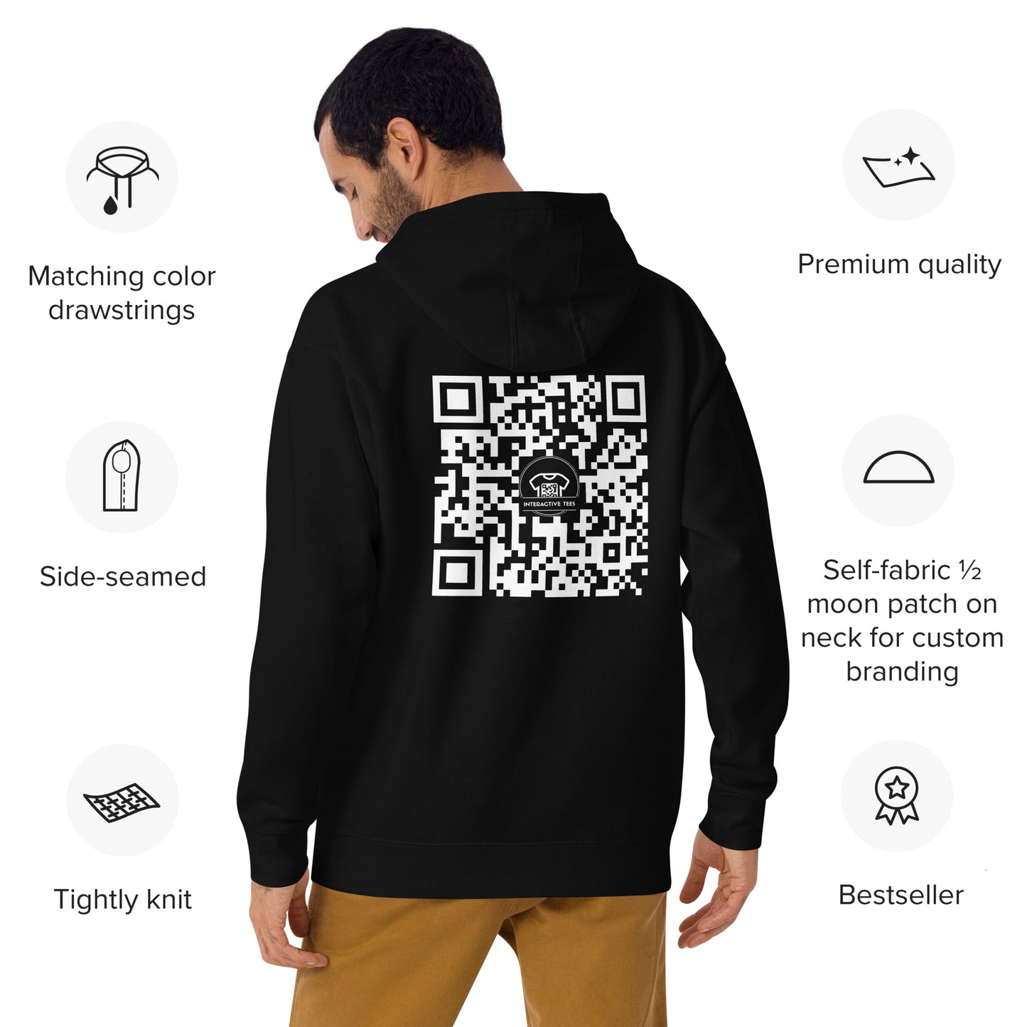 Unisex Rick Roll QR Hoodie